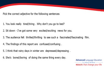 General English &#8211; Adjectives