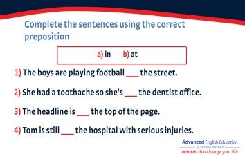 General English; In or At?