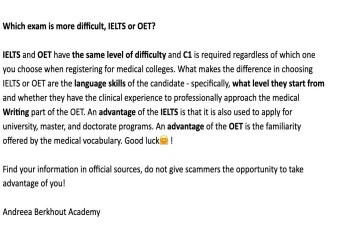 IELTS Academic or OET?
