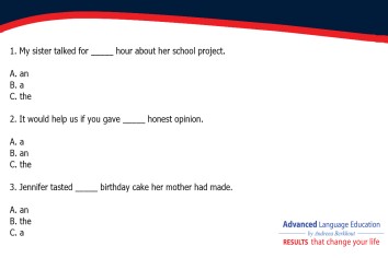 General English; Articles