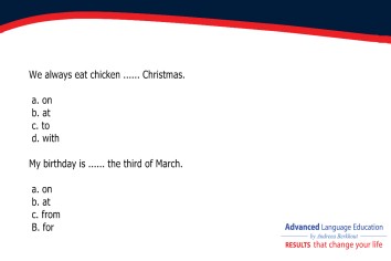General English &#8211; Prepositions